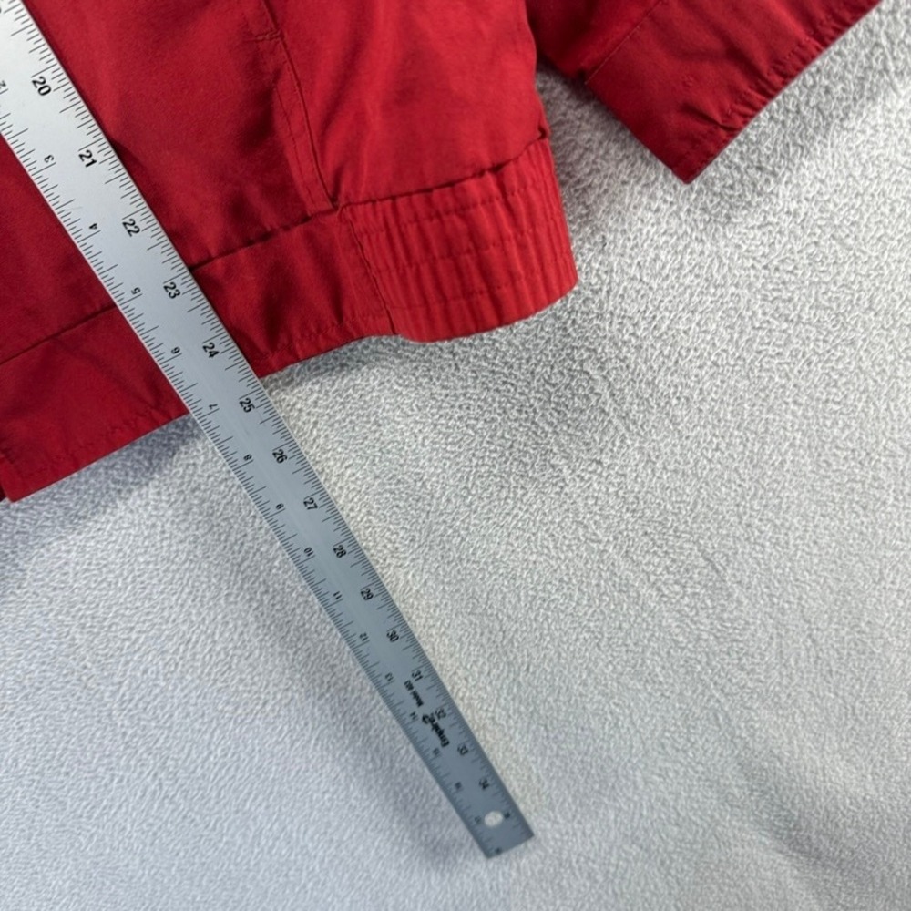 Vintage London Fog Jacket Men's 38 Small Red Full Ziip Bi Swing Bomber Crop Boxy - Picture 3 of 8